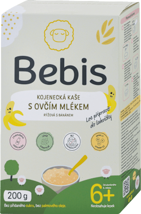 Ryžová kaša s ovčím mliekom banánová Bebis