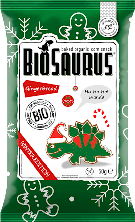 Bio Kukuričný snack s príchuťou perníkového korenia BioSaurus