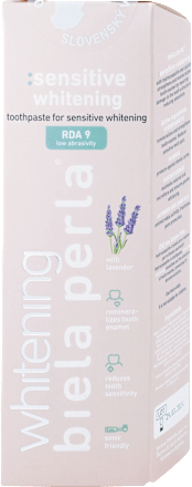 Bieliaca zubná pasta Sensitive Whitening s levanduľou Biela perla
