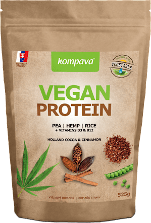 Vegan proteín čokoláda škorica Kompava