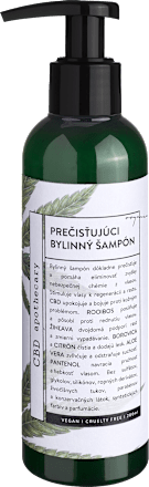 Prečisťujúci bylinný šampón na vlasy CBD apothecary