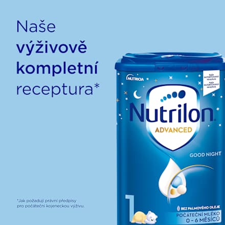  počáteční mléčná kojenecká výživa 1 Advanced Good Night 0m Nutrilon