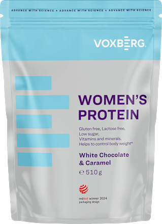 Proteínový prášok pre ženy Women´s Protein biela čokoláda a karamel VOXBERG