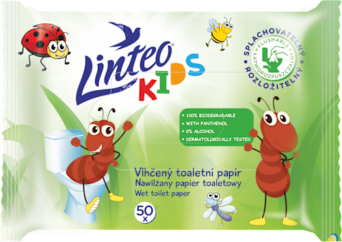 Kids vlhčený toaletní papír Linteo
