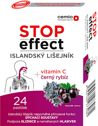 pastilky Stop effect islandský lišejník cemio