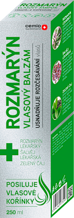 ROZMARÝN balzám na vlasy usnadňuje rozčesávání vlasů cemio