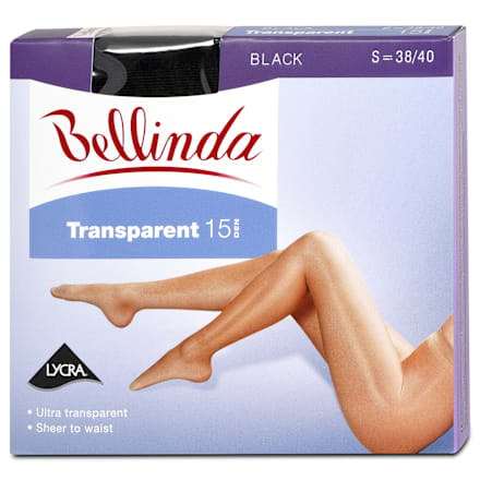 punčochové kalhoty Transparent, velikost S, černé Bellinda