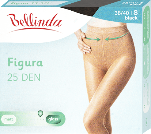 punčochové kalhoty Figura, velikost S, černá Bellinda