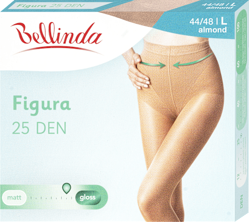punčochové kalhoty Figura, velikost L, almond Bellinda
