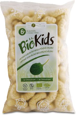 Detské kukuričné bezgluténové chrumky so špenátom BioKids