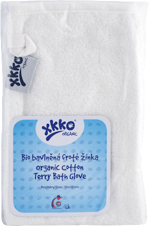 Bio bavlnená froté žinka - biela xkko