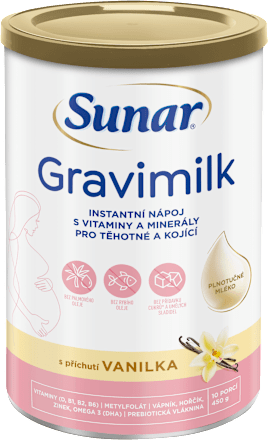Gravimilk s príchuťou vanilka pre tehotné a dojčiace ženy Sunar