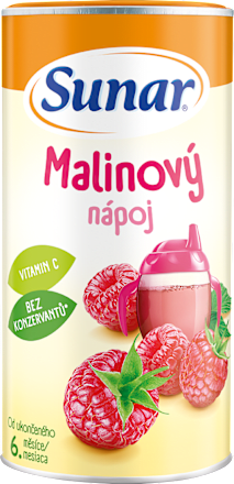 rozpustný nápoj s příchutí malina Sunar