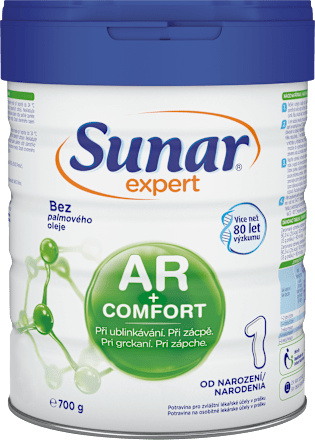 počáteční mléčná kojenecká výživa 1 Expert AR 0m Sunar