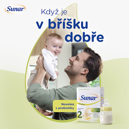 pokračovací mléčná kojenecká výživa 2 Sensitive 12m Sunar