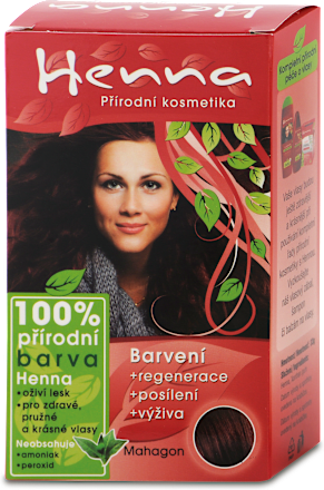 Prírodná farba na vlasy mahagon Henna