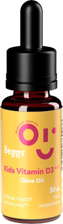 Kvapky Kids Vitamín D3 v olivovom oleji Beggs