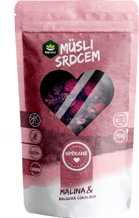 Müsli srdcem Malina & belgická čokoláda Topnatur