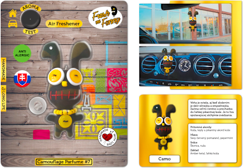 Vôňa do auta CAMOUFLAGE #7 zajac Fresh and Funny