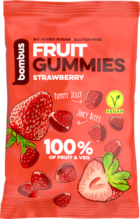 Ovocné kúsky Fruit Energy Strawberry Gummies bombus
