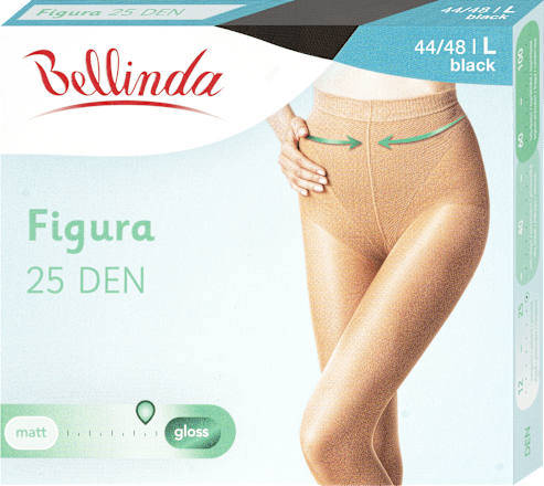 punčochové kalhoty Figura, velikost L, černá Bellinda
