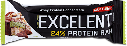 proteinová tyčinka Excelent double příchuť mandle + pistácie NUTREND