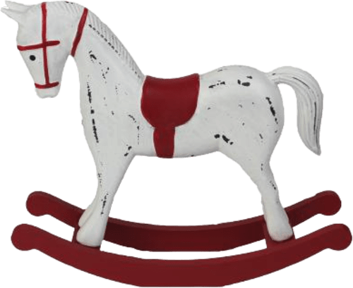 houpací koník bílo-červený MOREX