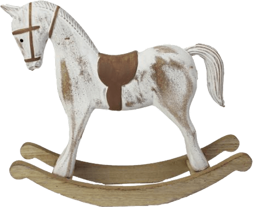 houpací kůň bílo-hnědý MOREX