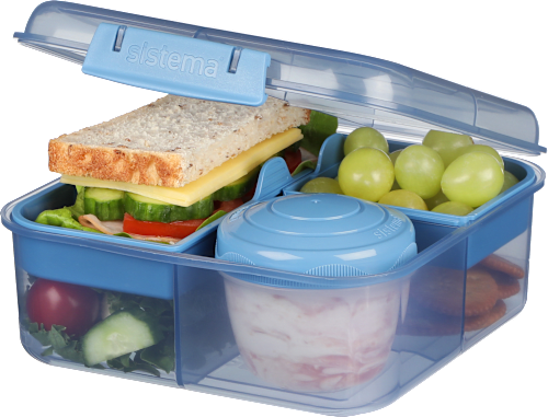 Potravinový box, objem 1,25 l, modrá sistema