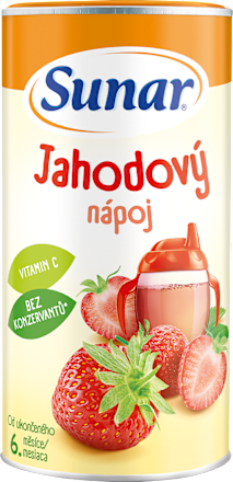 rozpustný nápoj s příchutí jahod Sunar