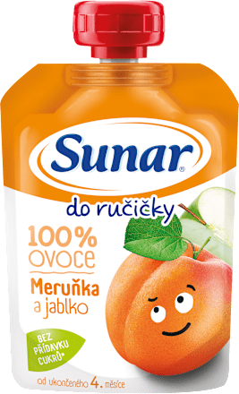příkrm v sáčku Meruňka & jablko Sunar