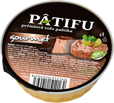 prémiová tofu paštika gourmet Patifu