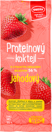 proteinový koktejl jahodový Semix