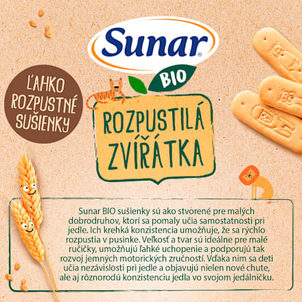 BIO sušienky Rozpustilé zvieratká Sunar