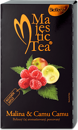 Majestic Tea bylinný čaj malina & camu camu  Biogena