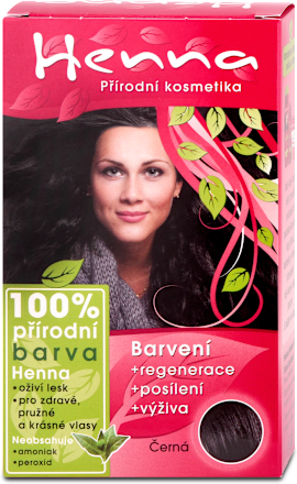 barva na vlasy černá Henna