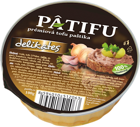 prémiová tofu paštika delikates Patifu
