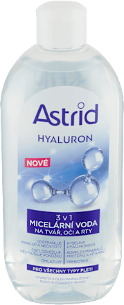 micelární voda 3 v 1 Hyaluron Astrid
