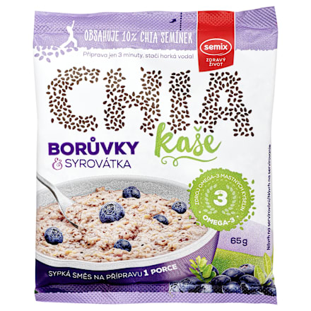 Chia ovesná kaše borůvka Semix