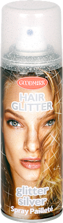 barevný sprej na vlasy glitter silver nice cosmetics