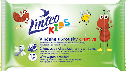 Kids vlhčené ubrousky Linteo