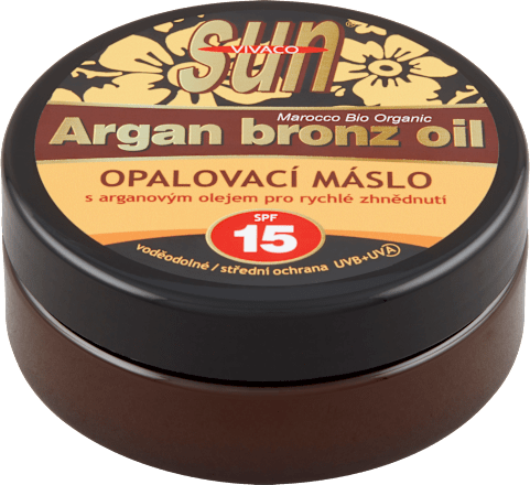 sun opalovací máslo s arganovým olejem SPF15 VIVACO