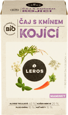 BIO bylinný čaj s kmínem pro kojící maminky 20x1,8 g Leros