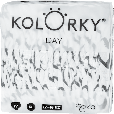 Plienky Day veľkosť XL (12 - 16 kg) - srdce Kolorky