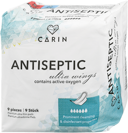 Damski vložki Antiseptic, s krilci CARIN
