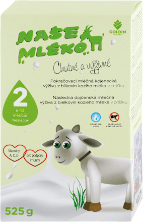 Následná dojčenská mliečna výživa Naše kozie mlieko 2 Goldim
