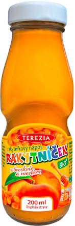 bio rakytníkový nápoj s broskví a medem TEREZIA