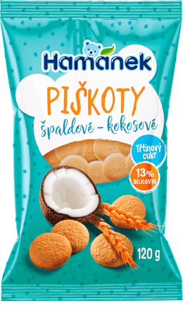 Piškóty špaldové - kokosové Hamánek
