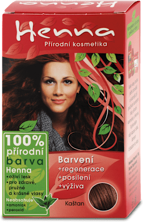 Prírodná farba na vlasy - gaštan Henna