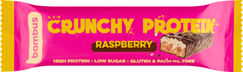 Crunchy Protein tyčinka s příchutí malina bombus